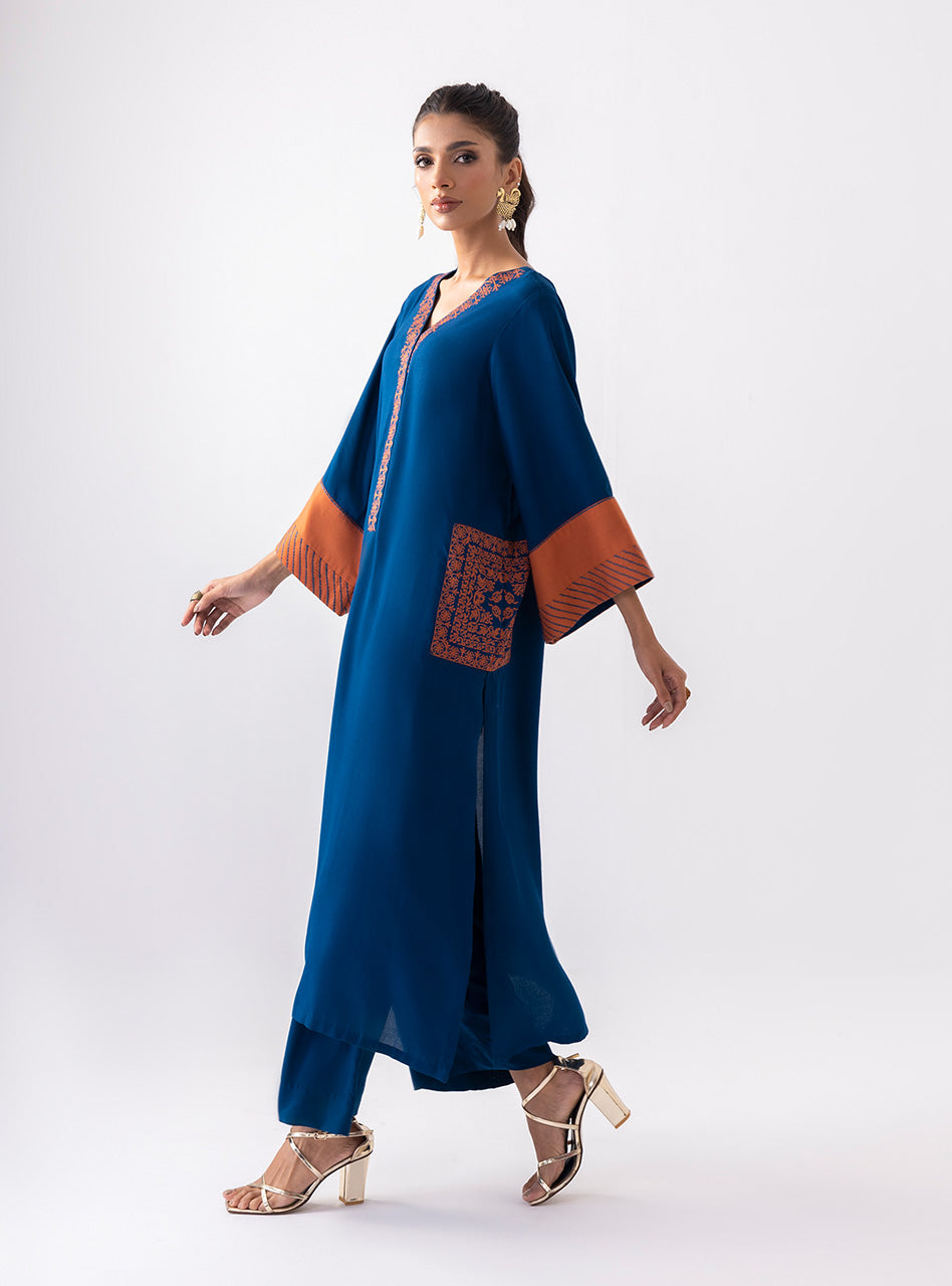 Zainab Chottani | Aara Casual Pret | Electric Sapphire L Navy Ecovero Viscose