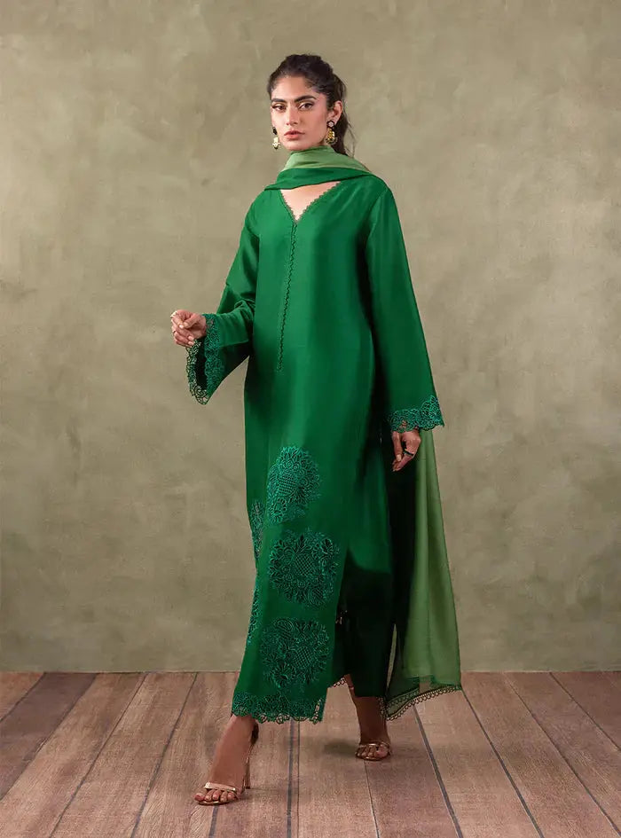 Zainab Chottani | Eid Edit 24 | Royal Jade - Pakistani Designer Dress - by Zainab Chottani | Type: Formal - 100% Original at Saira Sultan