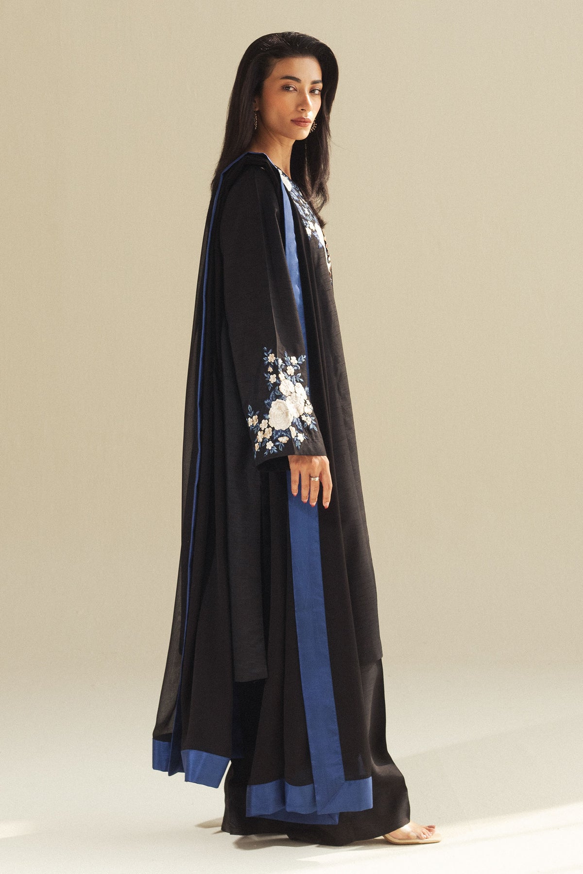 Zara Shahjahan | Festive Wear 25 | ZR25F0223 L Black Medium Raw Silk