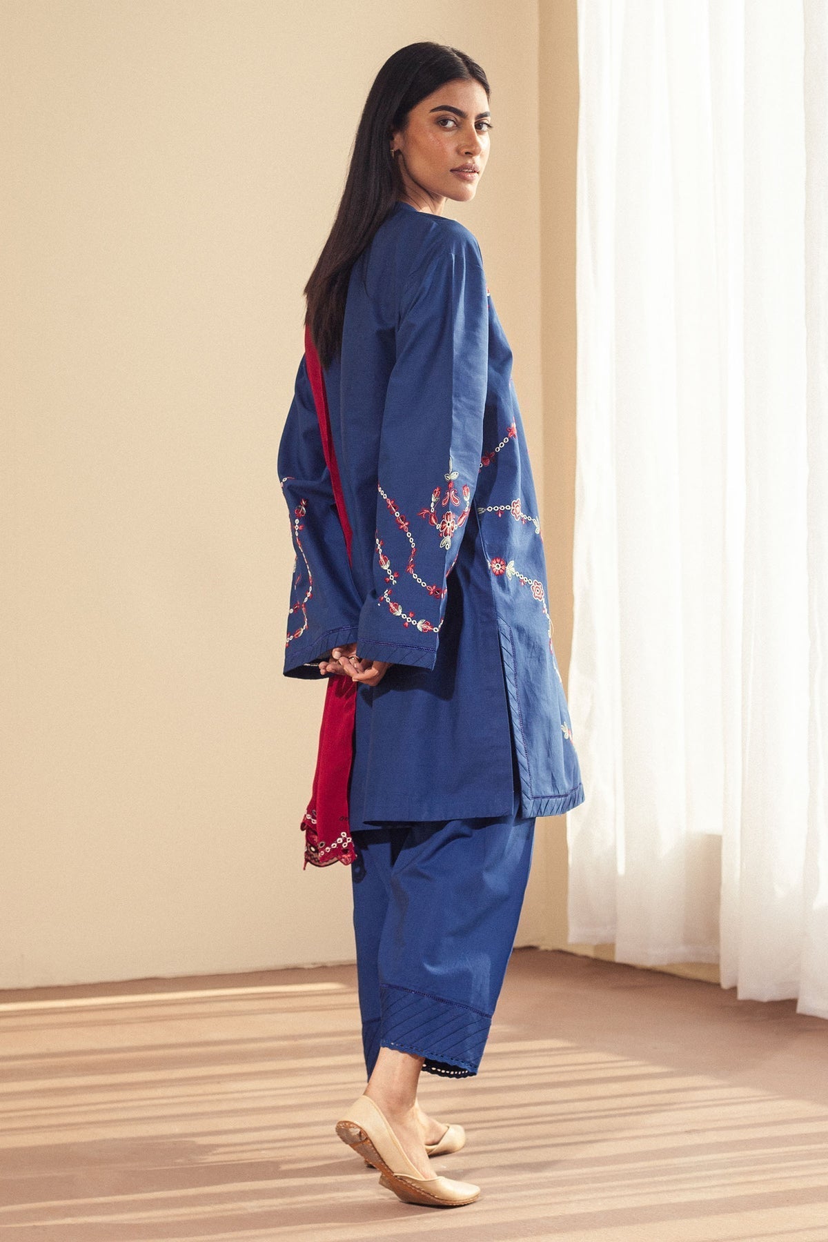 Zara Shahjahan | Pret Wear | CR25P0105 S Navy Cambric