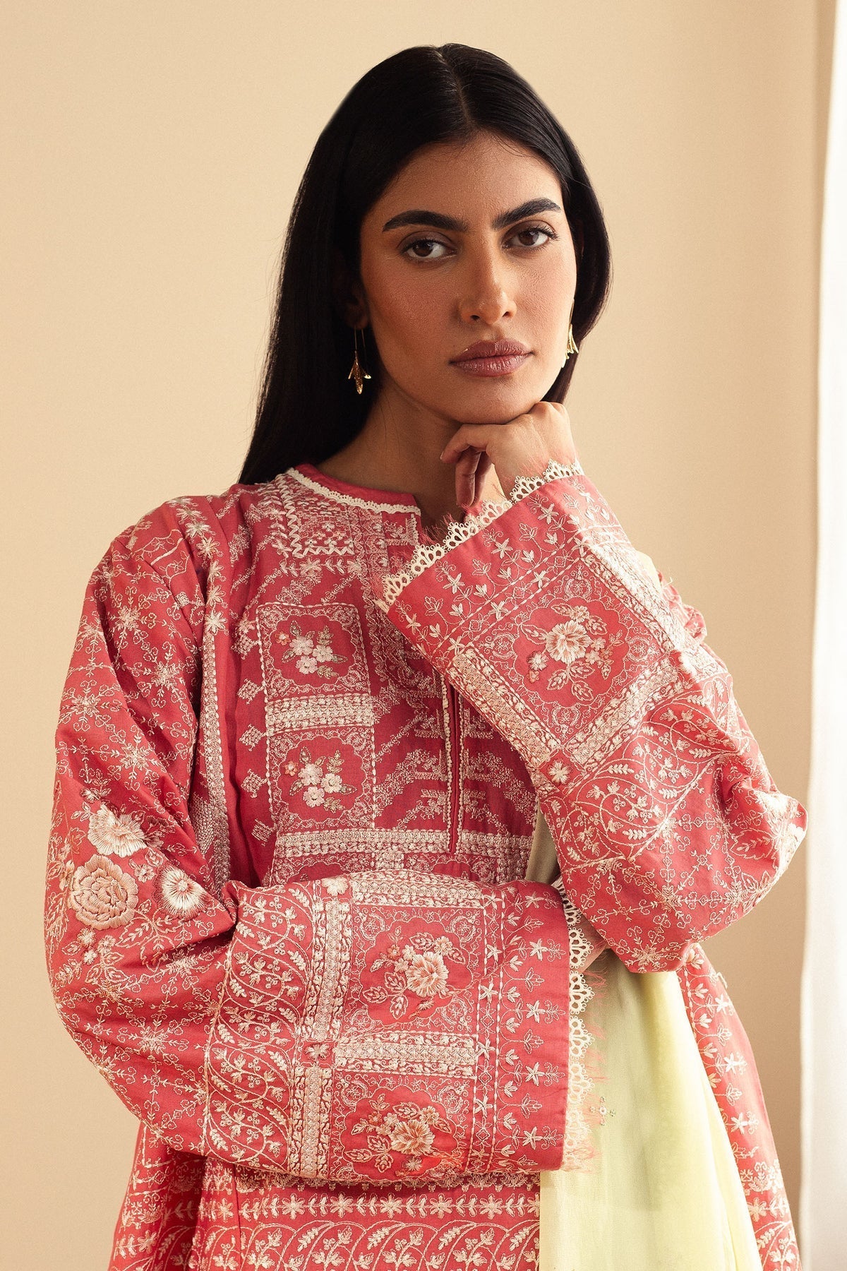 Zara Shahjahan | Pret Wear | CR25P0211 M Pink Cambric