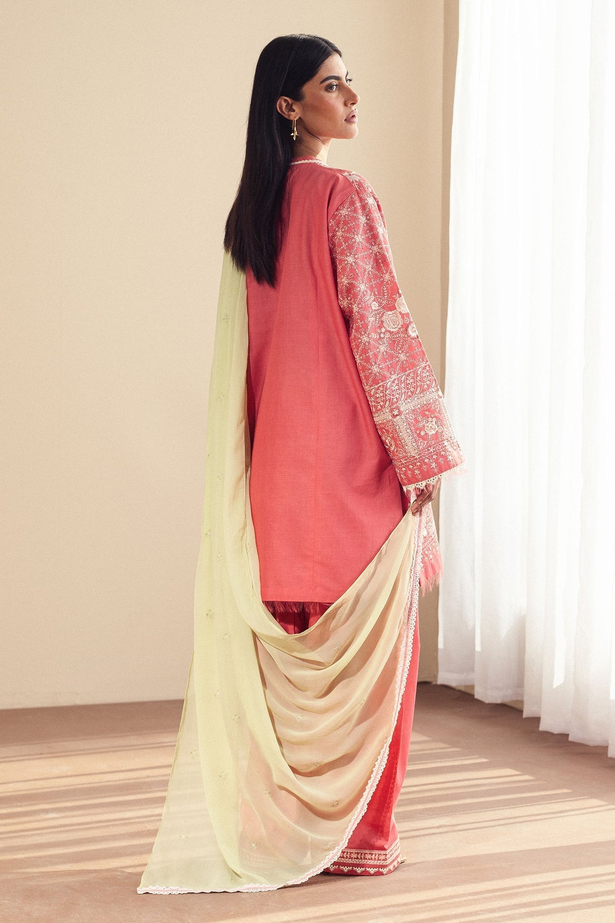 Zara Shahjahan | Pret Wear | CR25P0211 S Pink Cambric