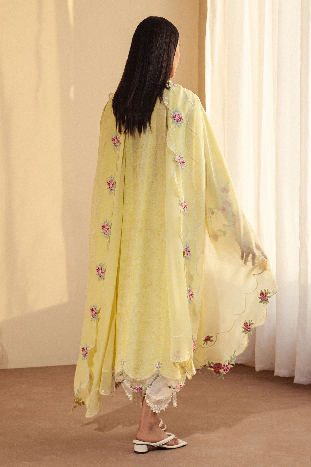 Zara Shahjahan | Pret Wear | CR25P0226 S Pale Yellow Dobby
