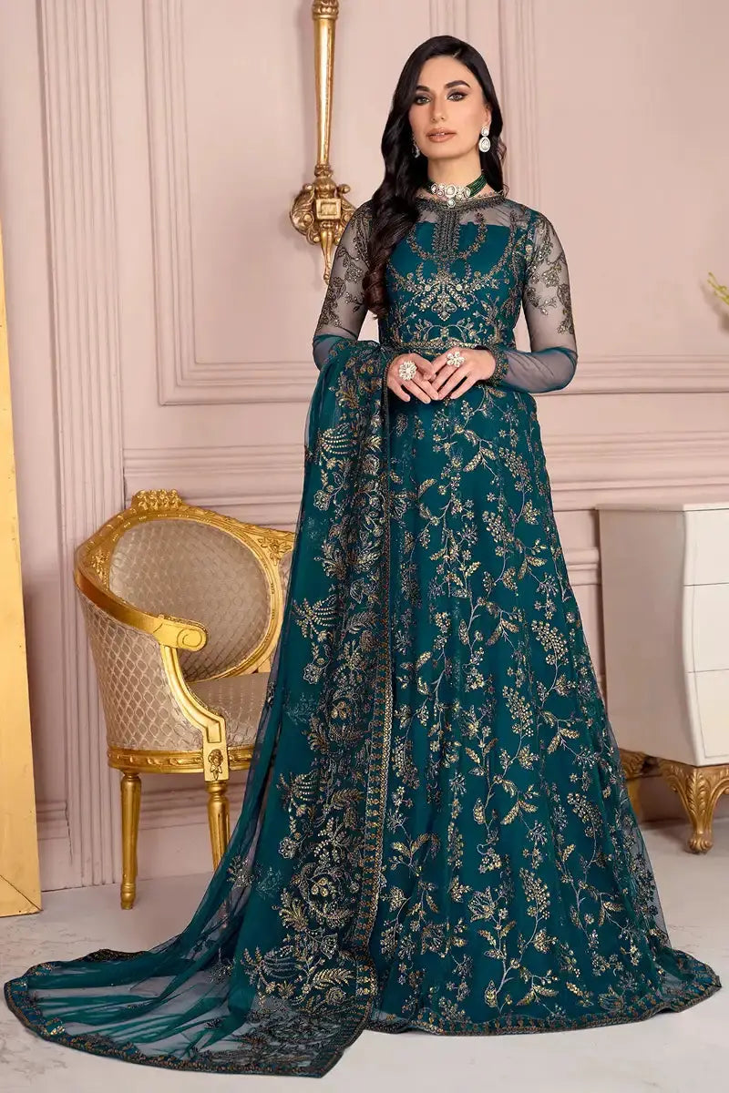 Zarif | Afreen Formals | ZA 01 EVERGREEN - Pakistani Designer Dress - by Zarif | Type: Formal - 100% Original at Saira Sultan