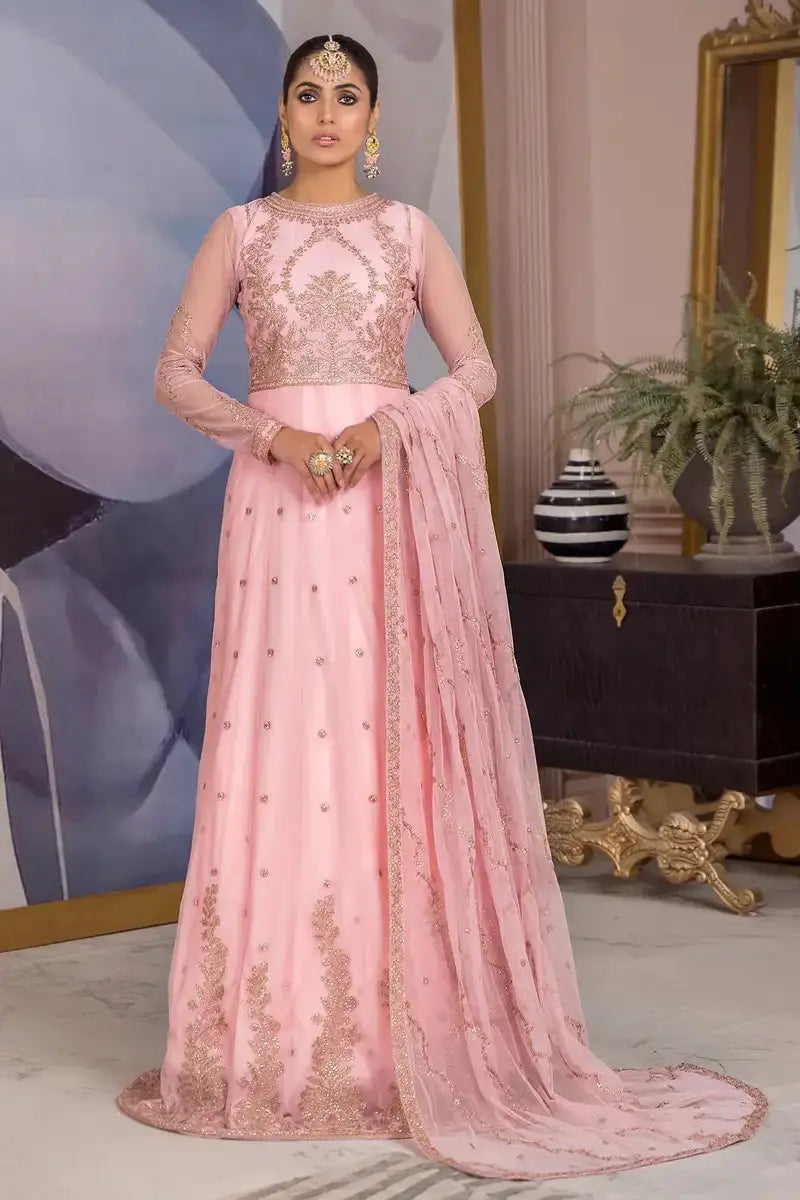 Zarif | Afreen Formals | ZA 06 FRENCH ROSE - Pakistani Designer Dress - by Zarif | Type: Formal - 100% Original at Saira Sultan