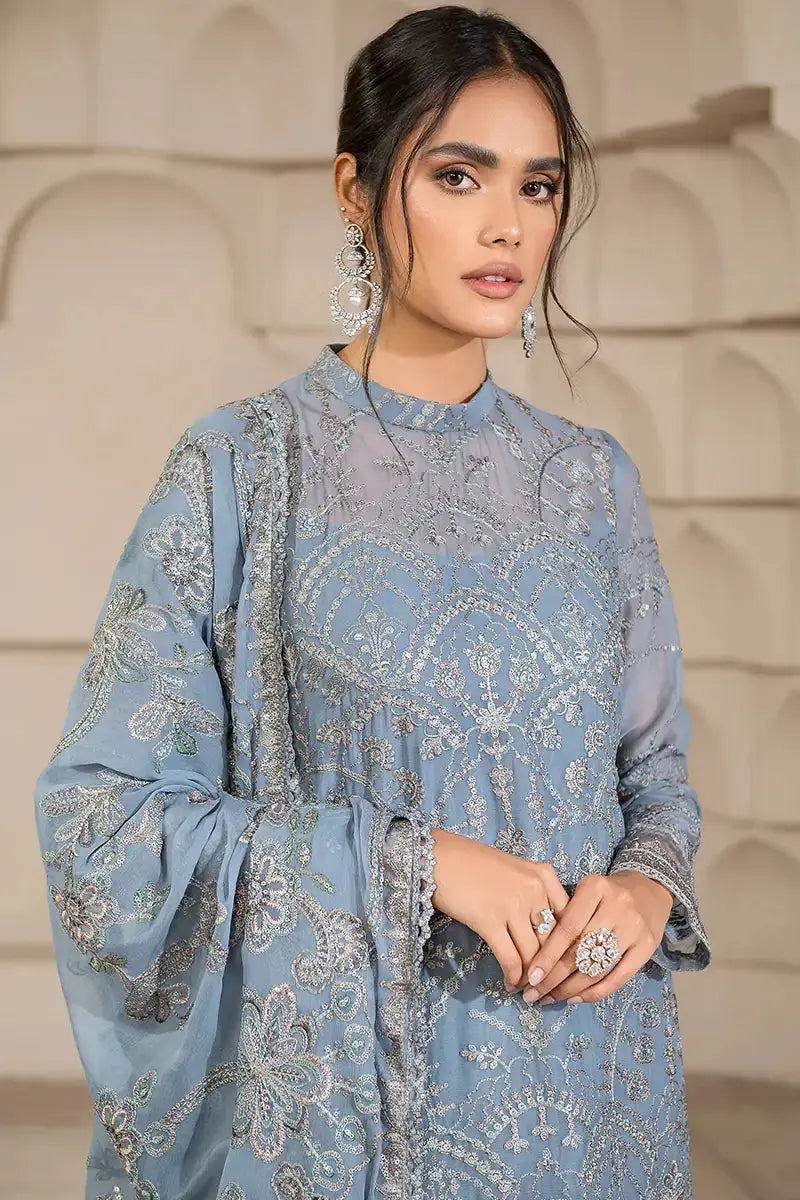 Zarif | Falak Formals | ZF 05 BLUE BELL - Pakistani Designer Dress - by Zarif | Type: Formal - 100% Original at Saira Sultan