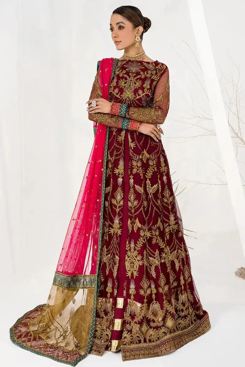Zarif | LA CELESTE LUXURY Formals | ZLC 04 BURNT ROSE - Pakistani Designer Dress - by Zarif | Type: Formal - 100% Original at Saira Sultan