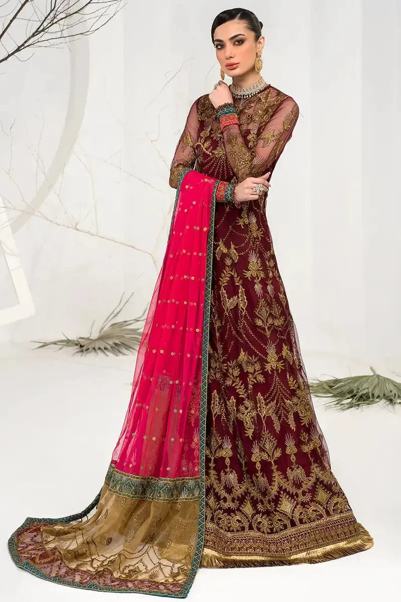 Zarif | LA CELESTE LUXURY Formals | ZLC 04 BURNT ROSE - Pakistani Designer Dress - by Zarif | Type: Formal - 100% Original at Saira Sultan