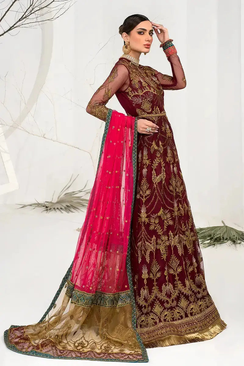 Zarif | LA CELESTE LUXURY Formals | ZLC 04 BURNT ROSE - Pakistani Designer Dress - by Zarif | Type: Formal - 100% Original at Saira Sultan