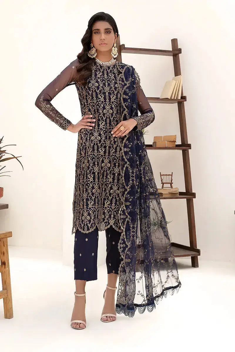 Zarif | Nazneen Formals | ZN 09 DEEP PINE - Pakistani Designer Dress - by Zarif | Type: Formal - 100% Original at Saira Sultan