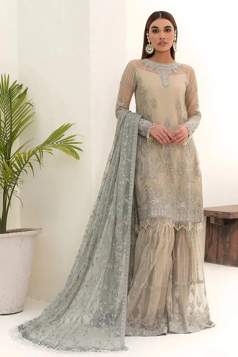 Zarif | Nazneen Formals | ZN 04 MOON LIGHT - Pakistani Designer Dress - by Zarif | Type: Formal - 100% Original at Saira Sultan