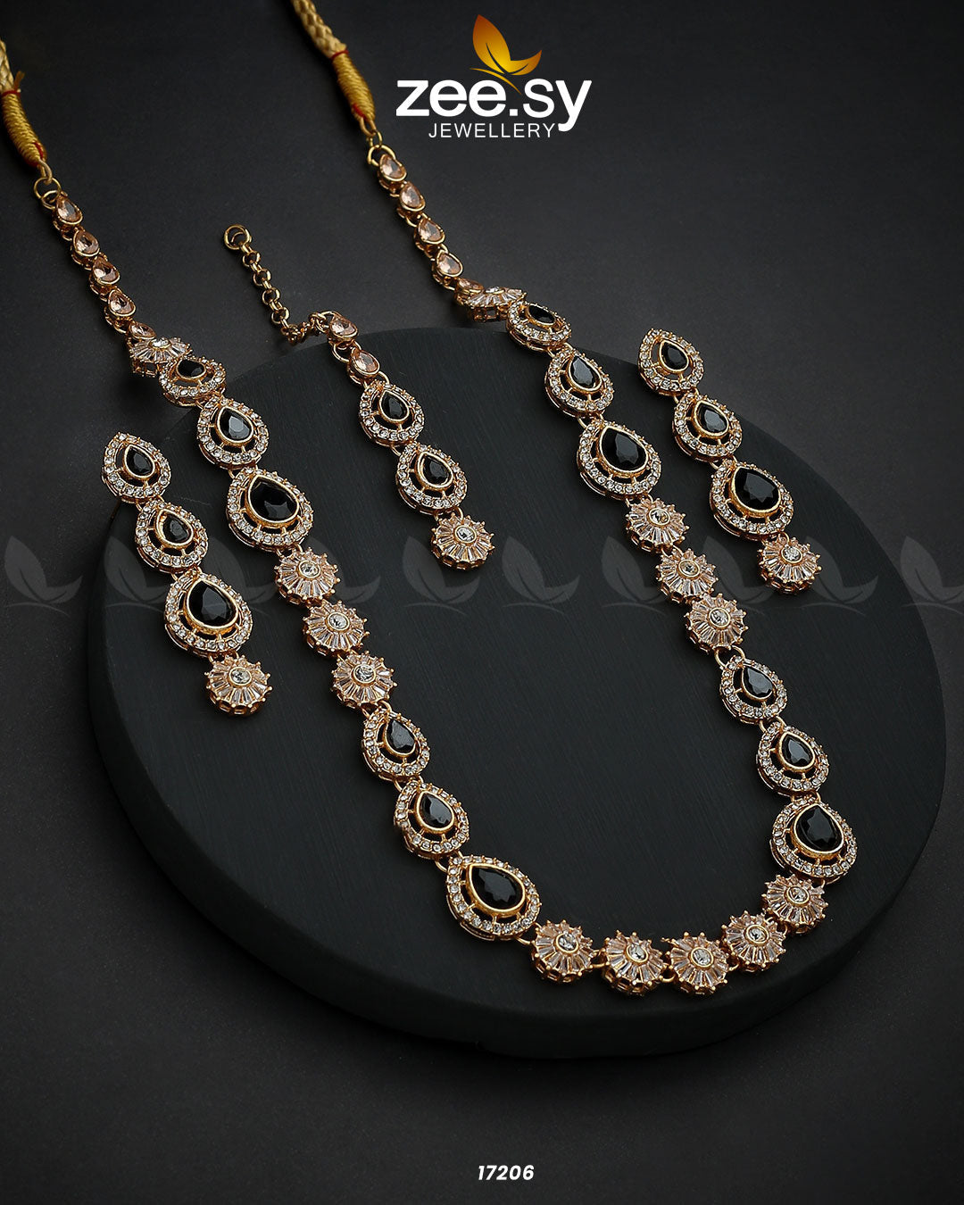 Serenity Mala Necklace Golden Black