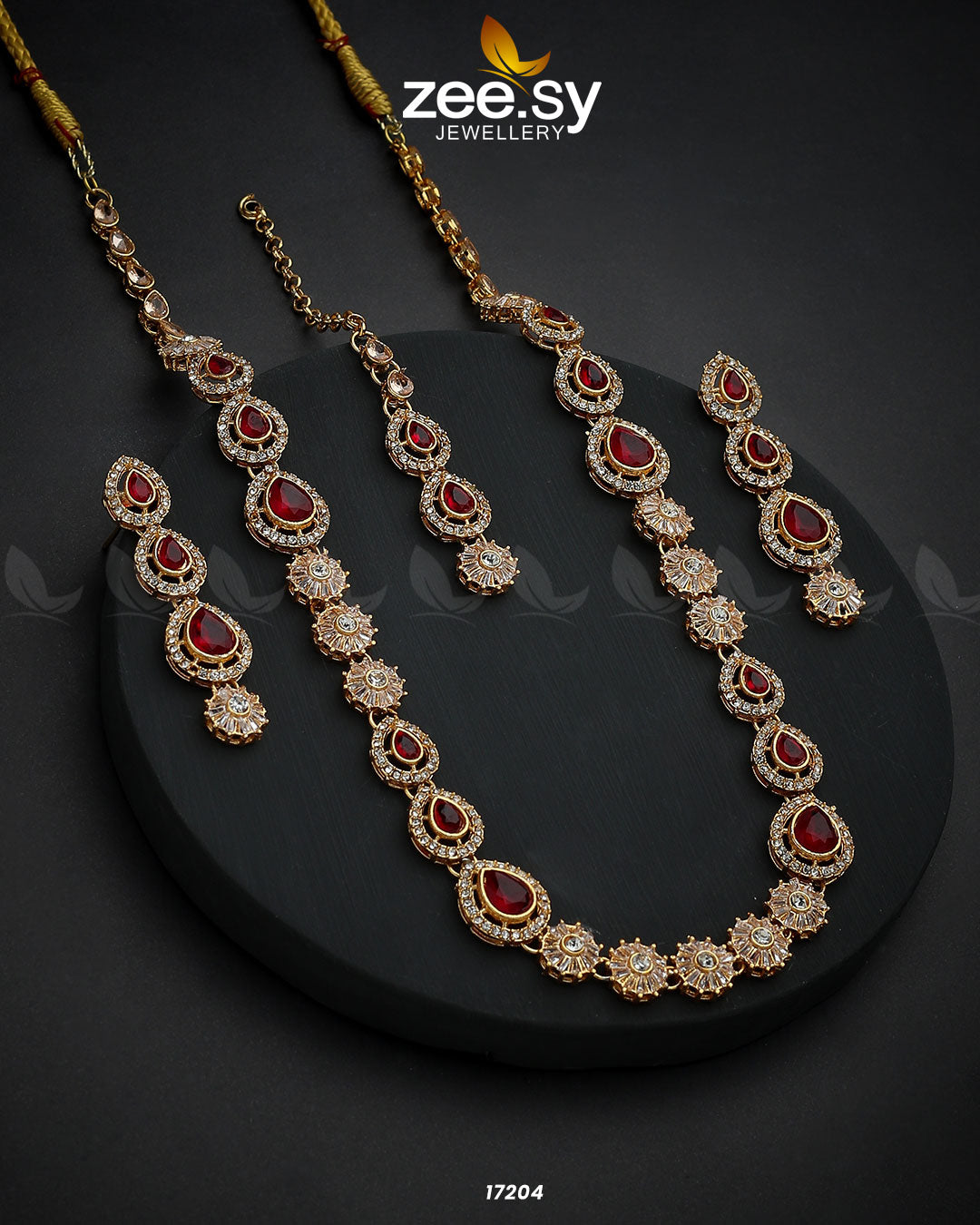 Serenity Mala Necklace Golden Red