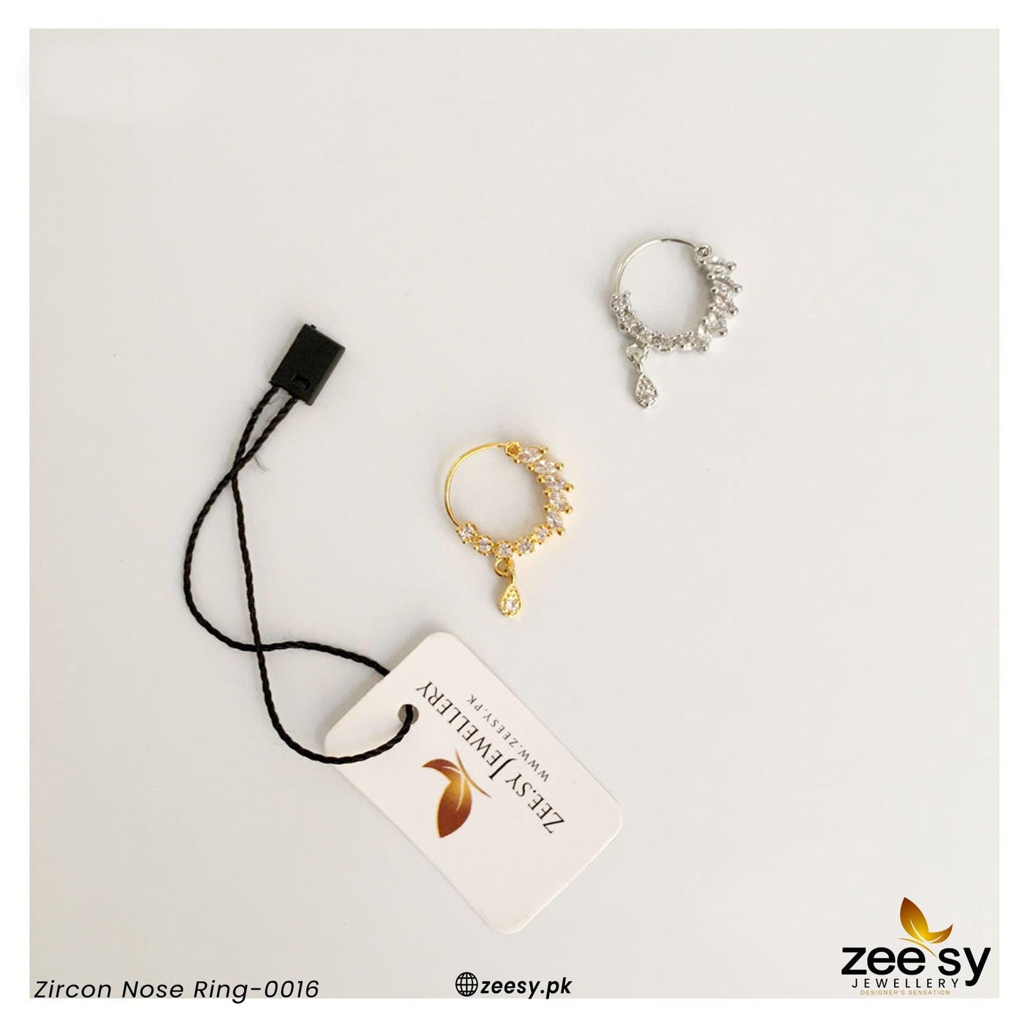 Zircon Nose Ring-0016 Golden