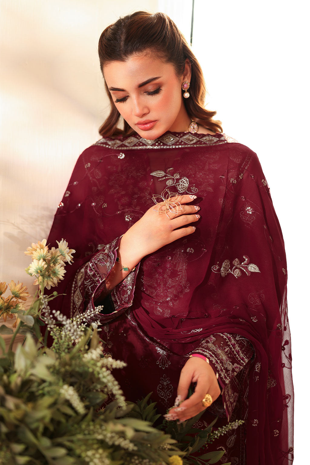 Ramsha | Aangan Luxury Raw silk | AA-203 by Ramsha - Designer Dress - Type : Ladies Clothes - Available at Saira Sultan - 100% Original