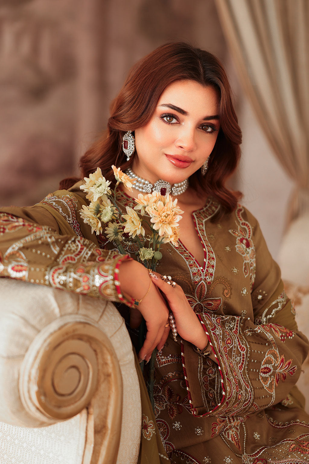 Ramsha | Aangan Luxury Raw silk | AA-210 by Ramsha - Designer Dress - Type : Ladies Clothes - Available at Saira Sultan - 100% Original