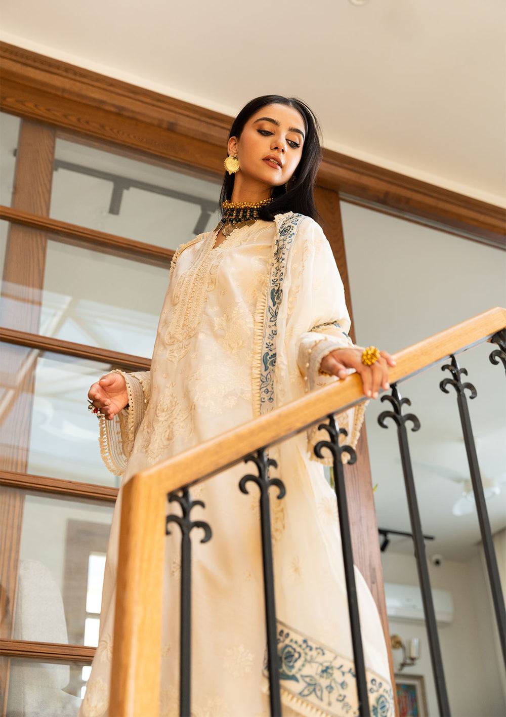 Aik Atelier | Samah Lawn 24 | LOOK 02 - Pakistani Designer Dress - by Aik Atelier | Type: Luxury - 100% Original at Saira Sultan