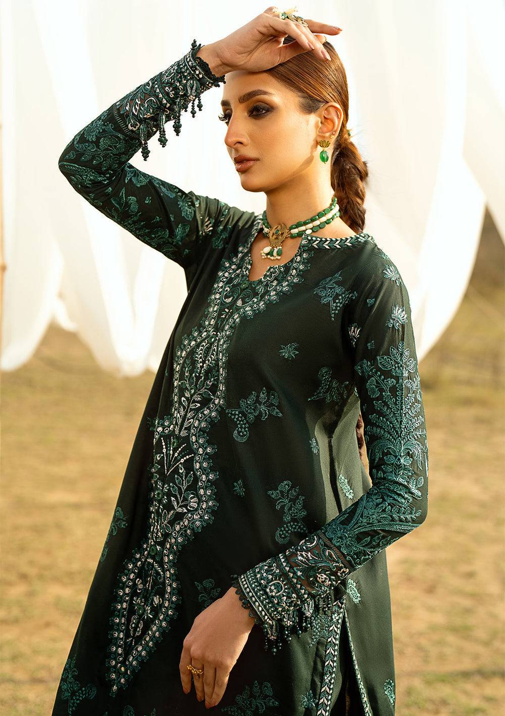 Aik Atelier | Pardes Lawn 24 | LOOK 10 - Pakistani Designer Dress - by Aik Atelier | Type: Luxury - 100% Original at Saira Sultan