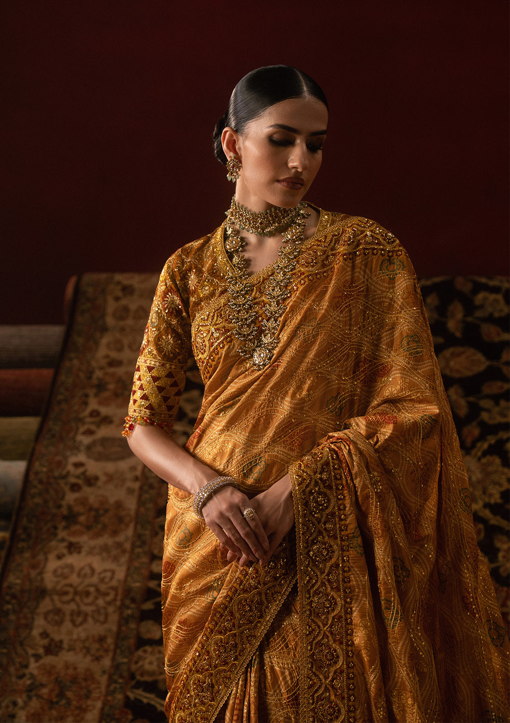 Aik Atelier | Sari Edit 25 | LOOK 04 - Pakistani Designer Dress - by Aik Atelier - Type : Ladies Clothes - 100% Original at Saira Sultan