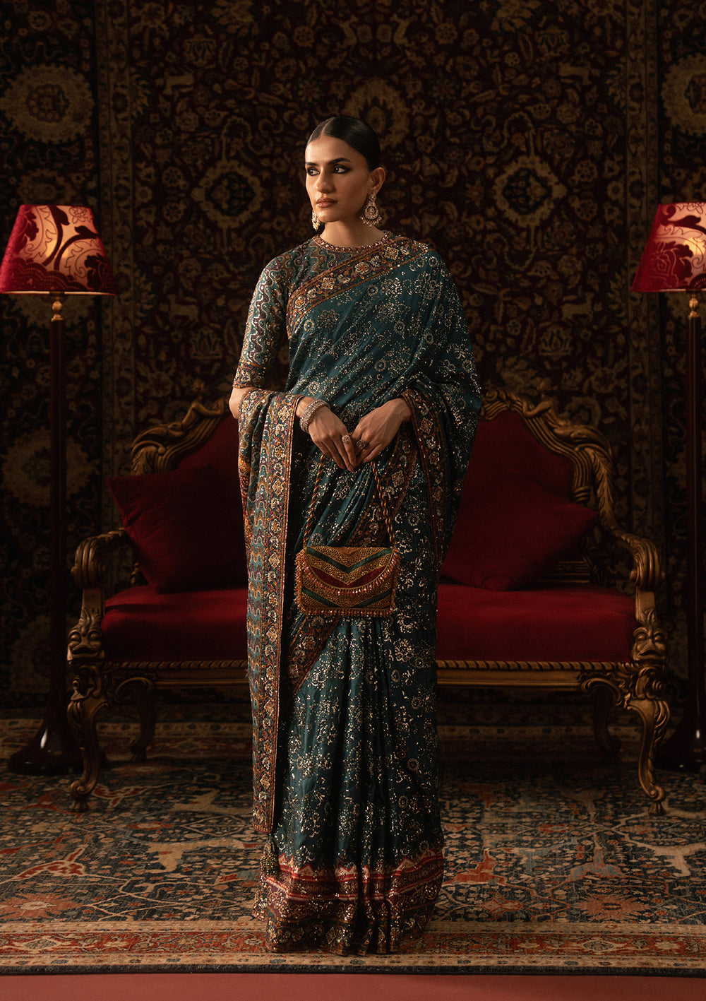 Aik Atelier | Sari Edit 25 | LOOK 05 - Pakistani Designer Dress - by Aik Atelier - Type : Ladies Clothes - 100% Original at Saira Sultan