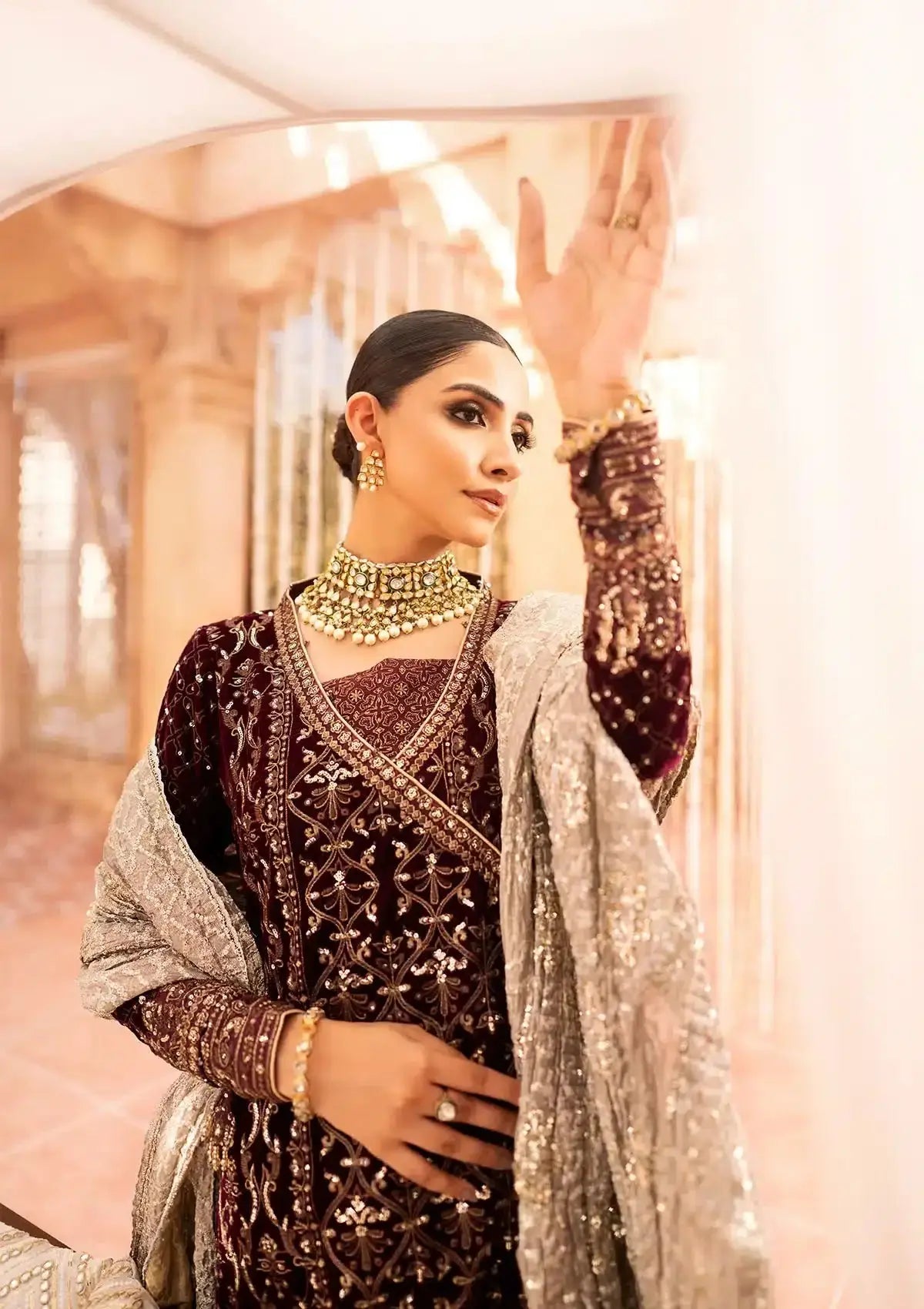 Aik Atelier | Zardozi Velvet 23 | 08 - Pakistani Designer Dress - by Aik Atelier | Type: Formal - 100% Original at Saira Sultan