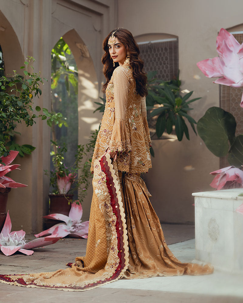 Ain | Naulakha Wedding Festive 24 | AR-143 KESAR S Mustard Yellow Chiffon