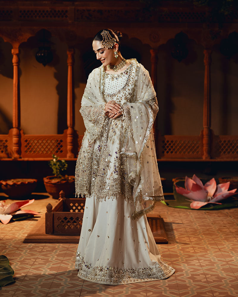 Ain | Naulakha Wedding Festive 24 | AR-141 UFFRAH XS Ivory Net