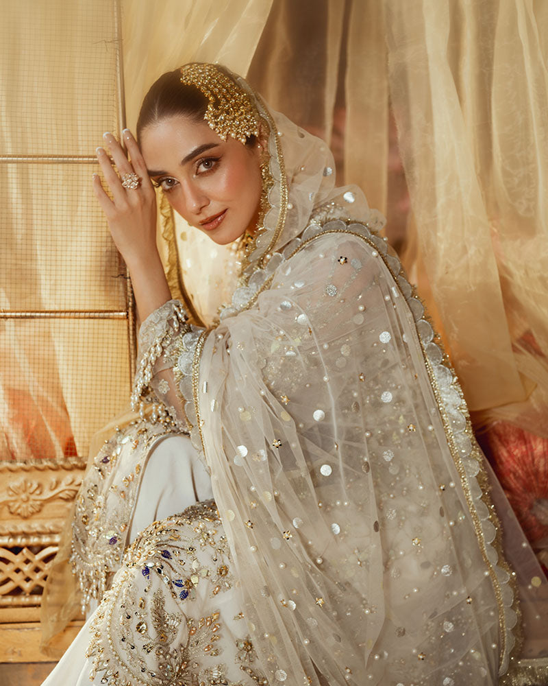 Ain | Naulakha Wedding Festive 24 | AR-141 UFFRAH L Ivory Net