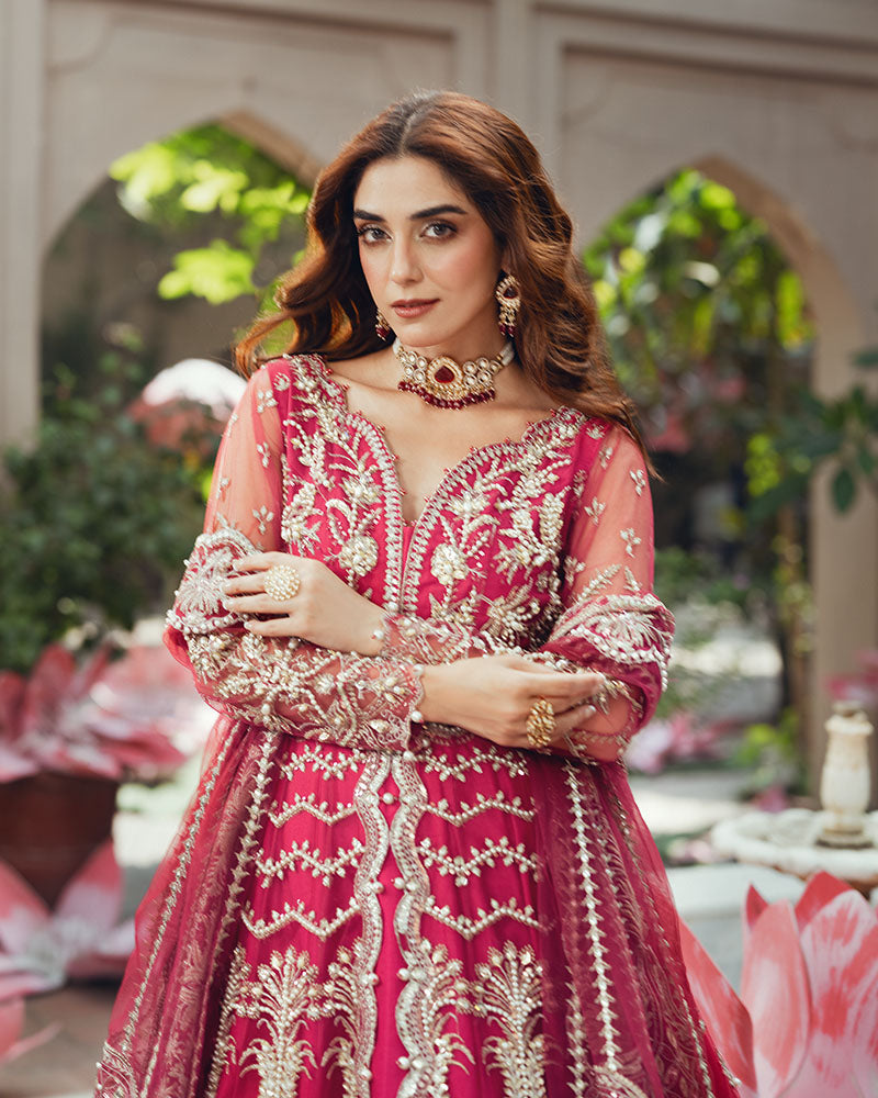 Ain | Naulakha Wedding Festive 24 | AR-140 HANNAH M Candy Pink Net