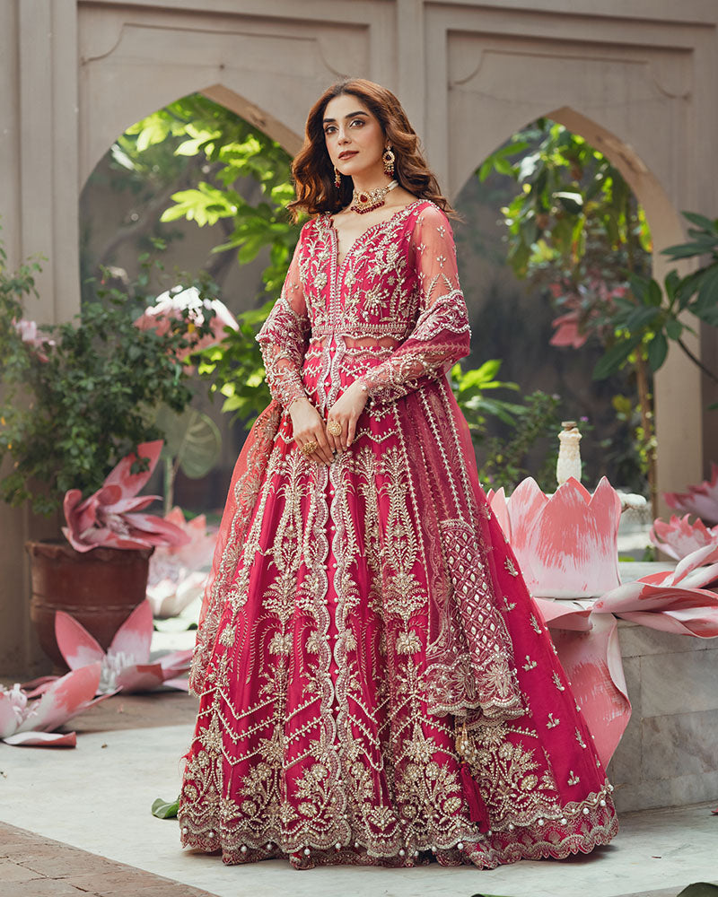Ain | Naulakha Wedding Festive 24 | AR-140 HANNAH L Candy Pink Net