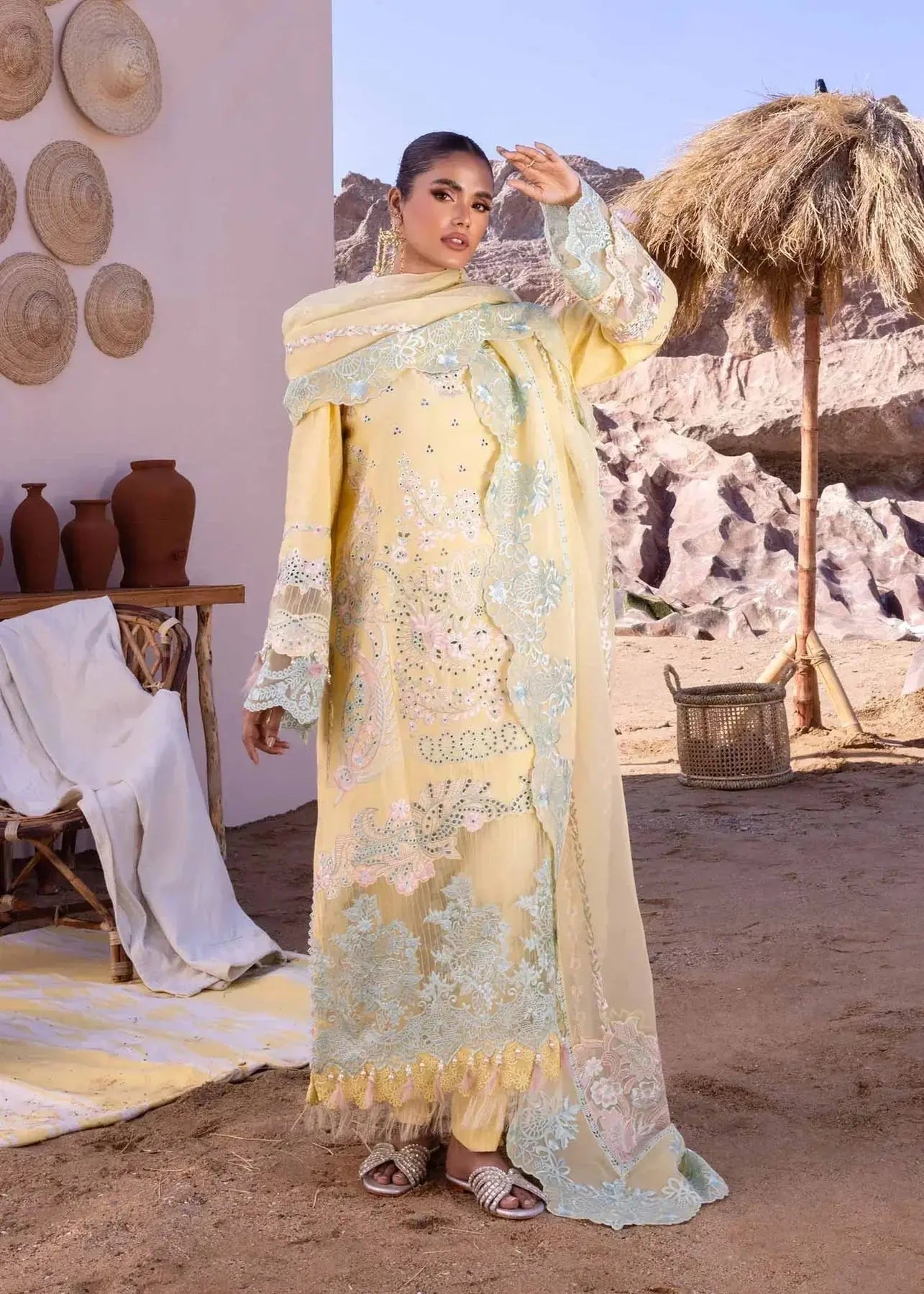 Akbar Aslam | Oasis Lawn 24 | Dahlia - Pakistani Designer Dress - by Akbar Aslam | Type: Luxury - 100% Original at Saira Sultan