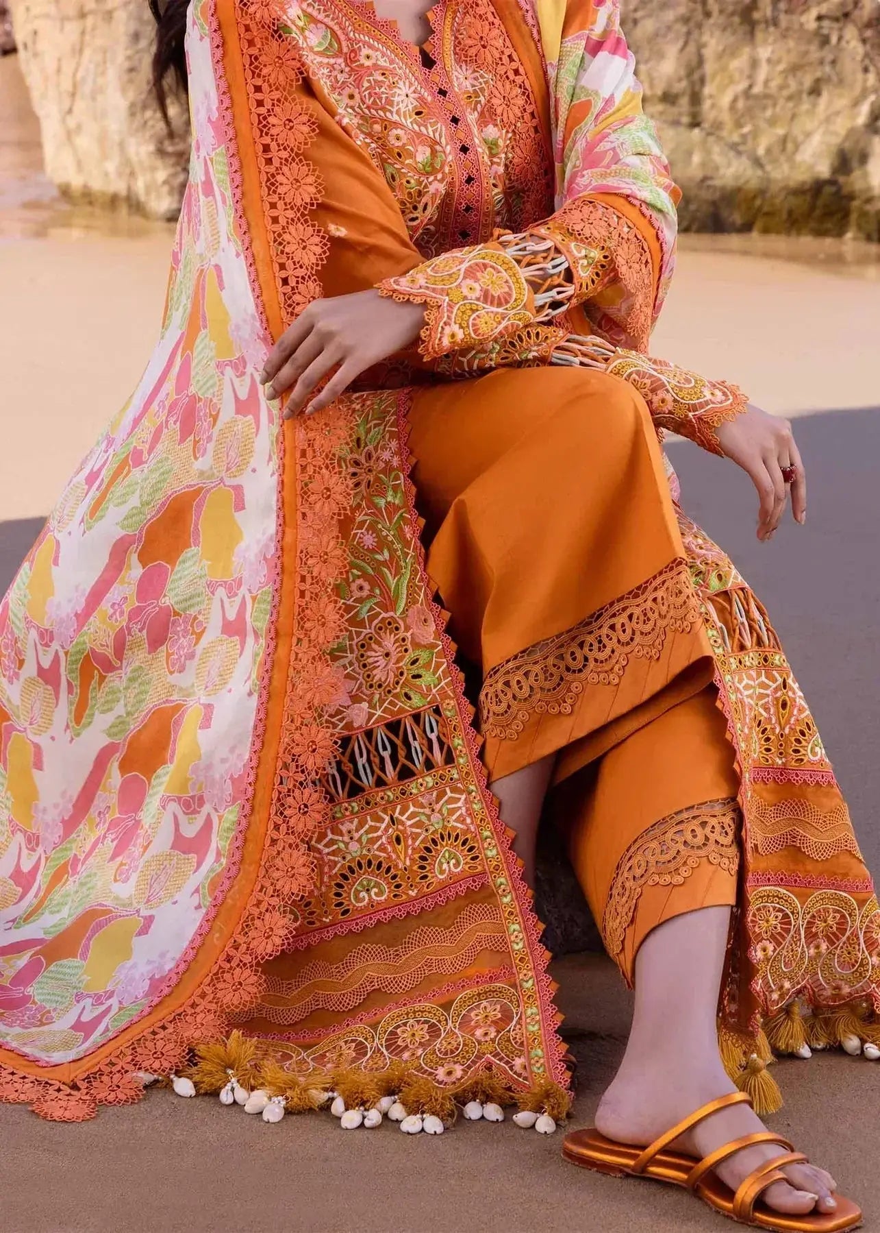 Akbar Aslam | Oasis Lawn 24 | Calla Lily - Pakistani Designer Dress - by Akbar Aslam | Type: Luxury - 100% Original at Saira Sultan
