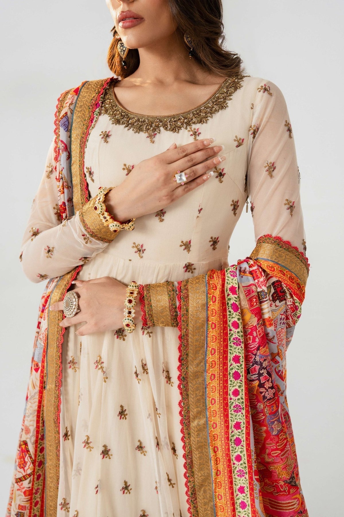 Fahad Hussayn | Jalsa Ghar | Angora M Ivory Lawn