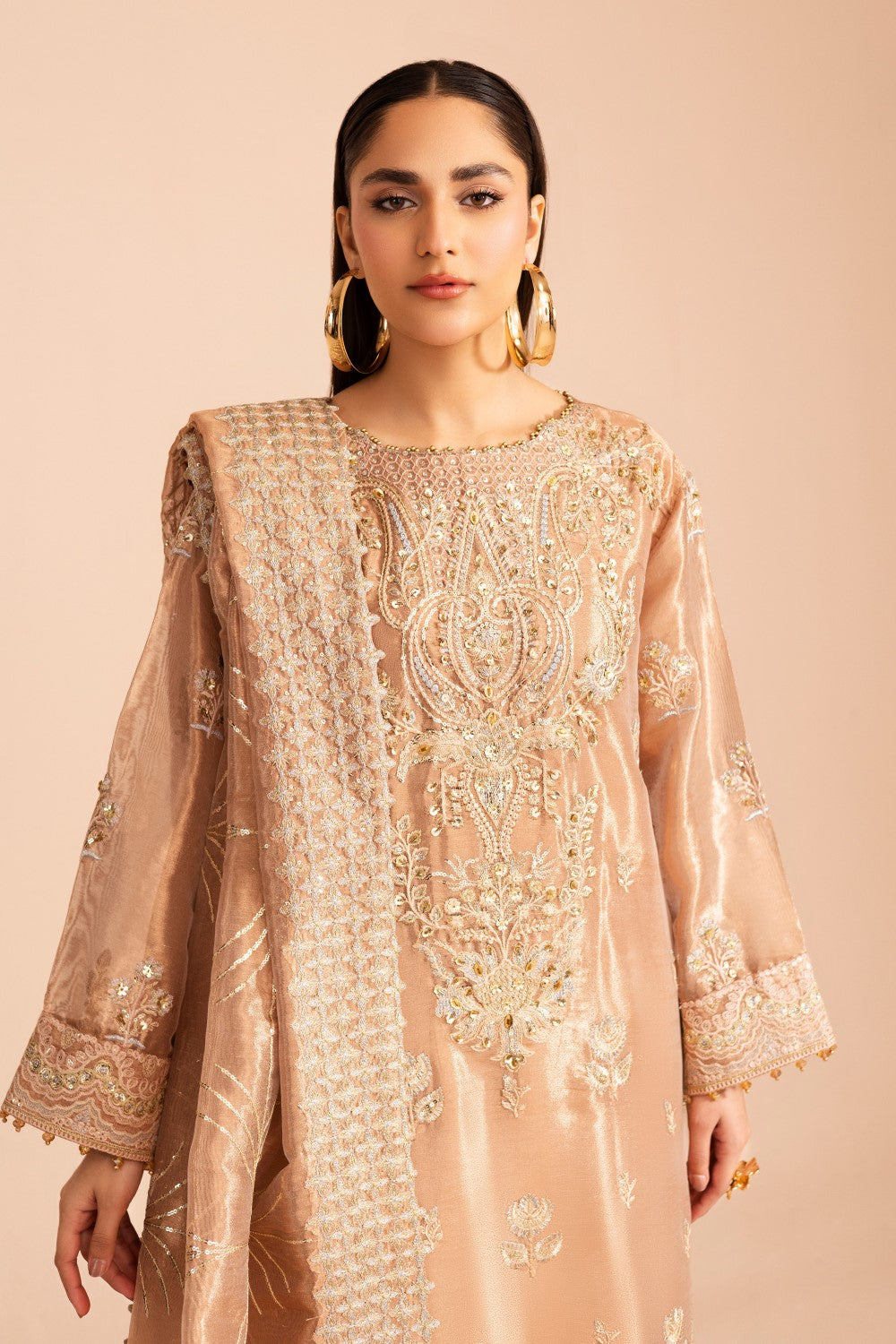 Maryum N Maria | Zircon Formals | ARIANA - MS40079 M Peach Pink Tissue