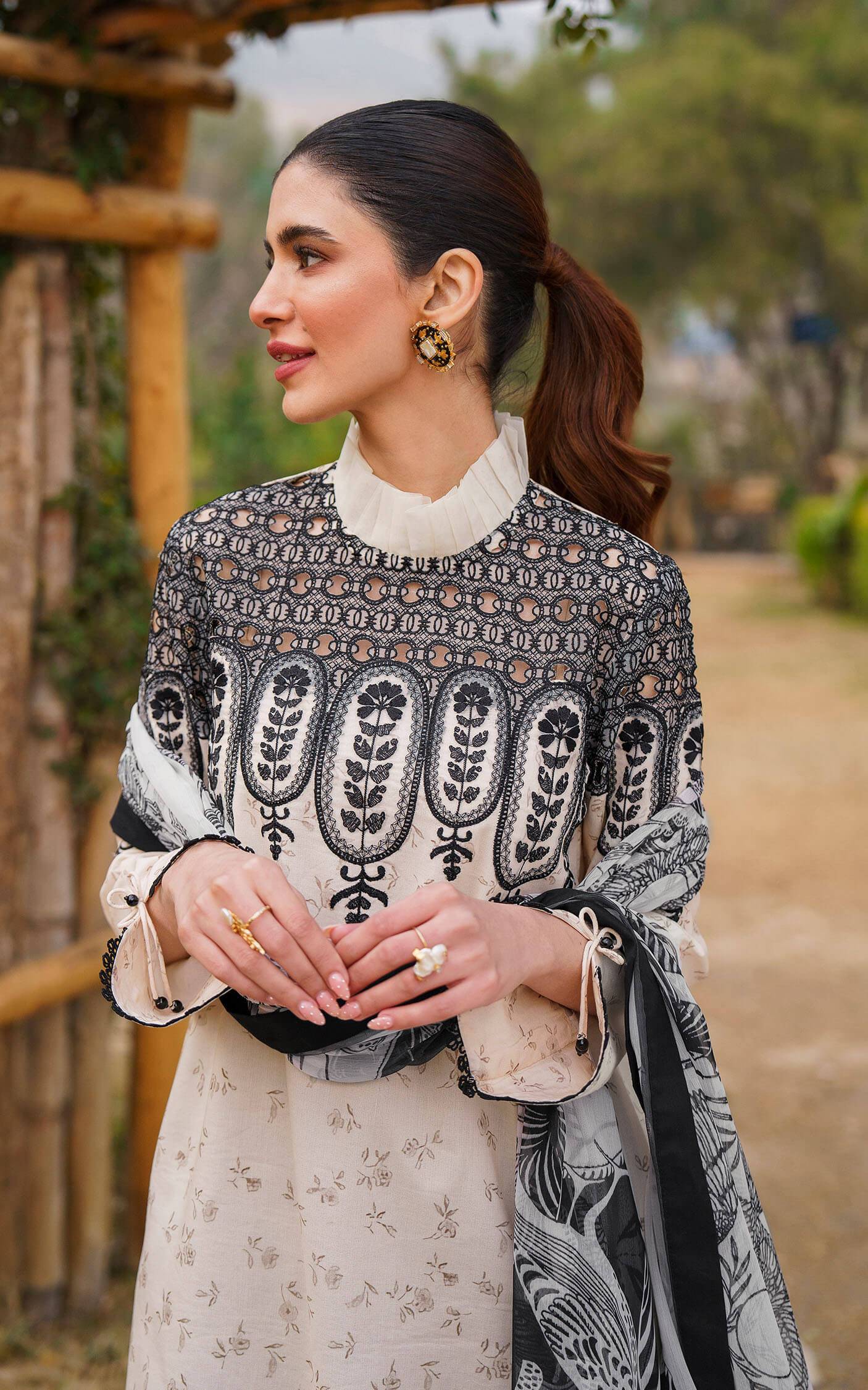 Asifa and Nabeel | Meraki Summer 24 | SNOWDROP-U141M002 - Pakistani Designer Dress - by Asifa and Nabeel | Type: Luxury - 100% Original at Saira Sultan