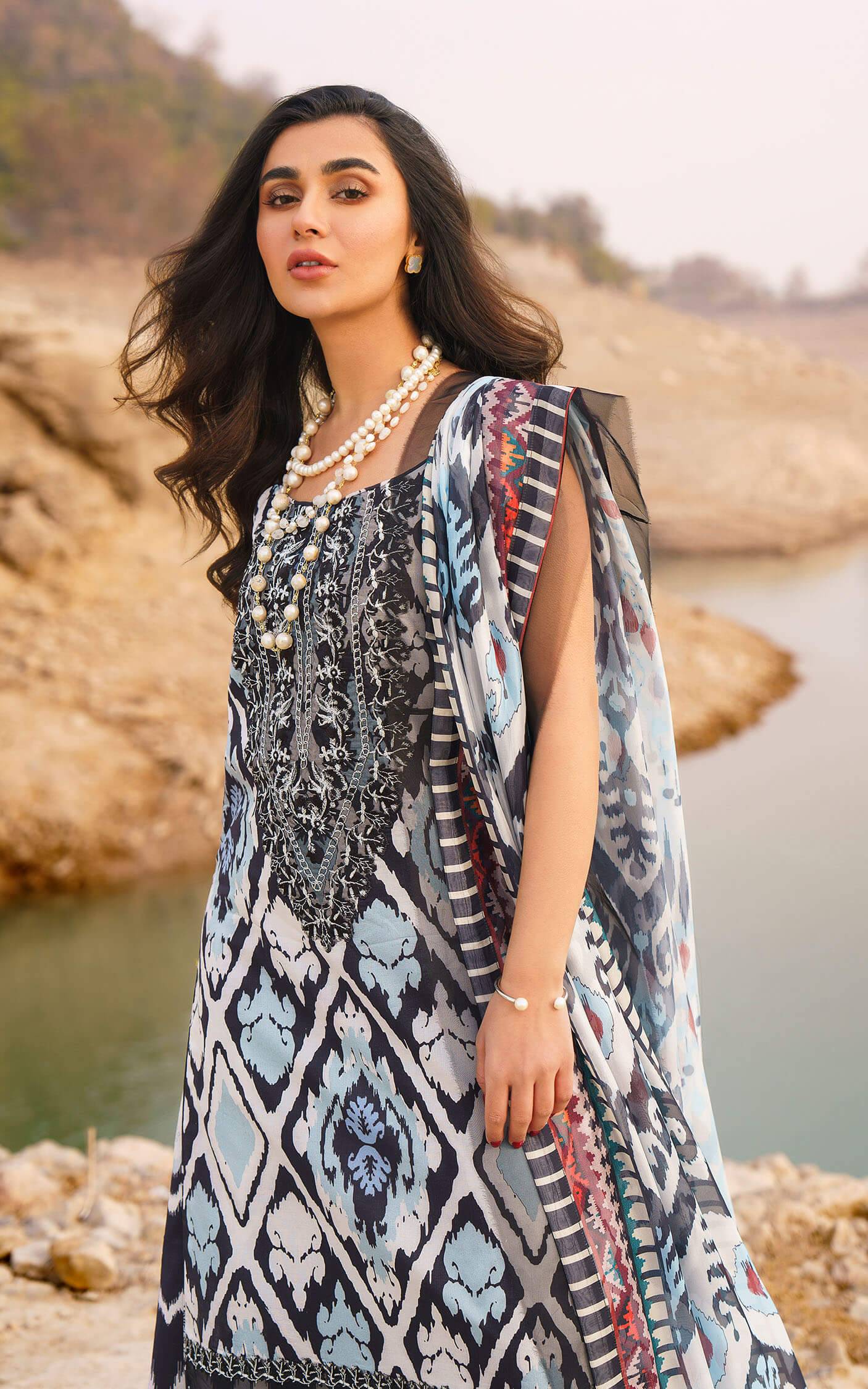 Asifa and Nabeel | Meraki Summer 24 | STARLETE - Pakistani Designer Dress - by Asifa and Nabeel | Type: Luxury - 100% Original at Saira Sultan