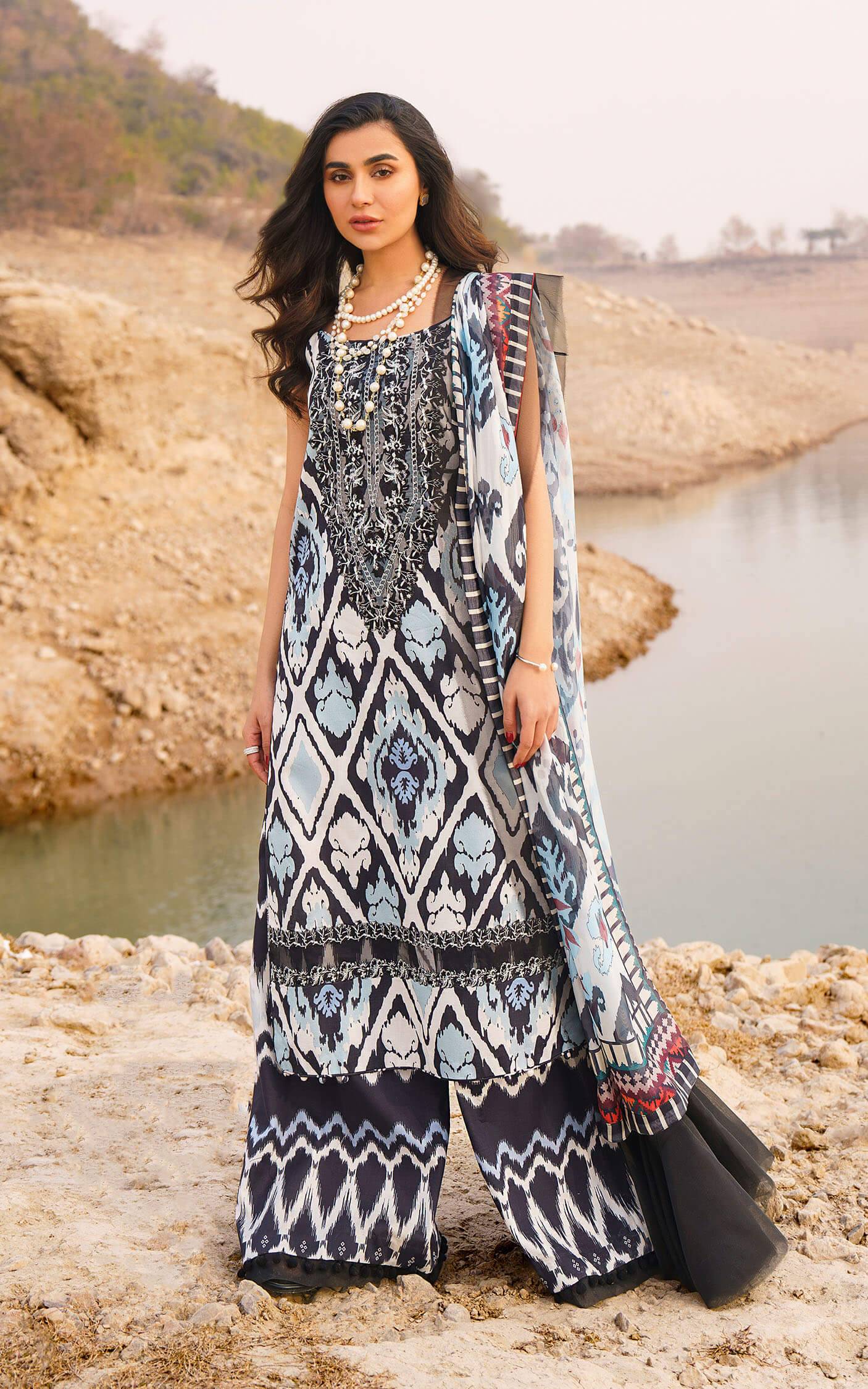 Asifa and Nabeel | Meraki Summer 24 | STARLETE - Pakistani Designer Dress - by Asifa and Nabeel | Type: Luxury - 100% Original at Saira Sultan
