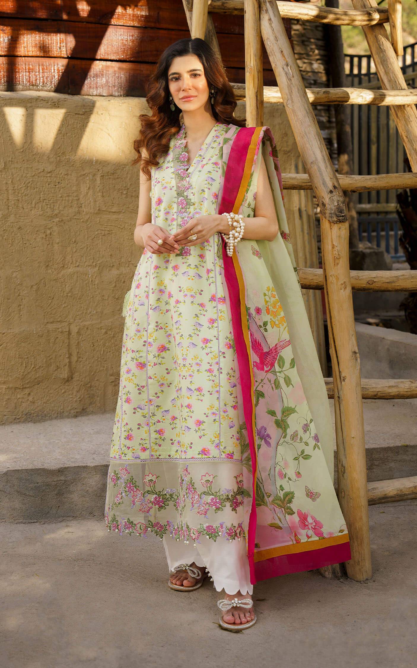 Asifa and Nabeel | Meraki Summer 24 | Chints - Pakistani Designer Dress - by Asifa and Nabeel | Type: Luxury - 100% Original at Saira Sultan