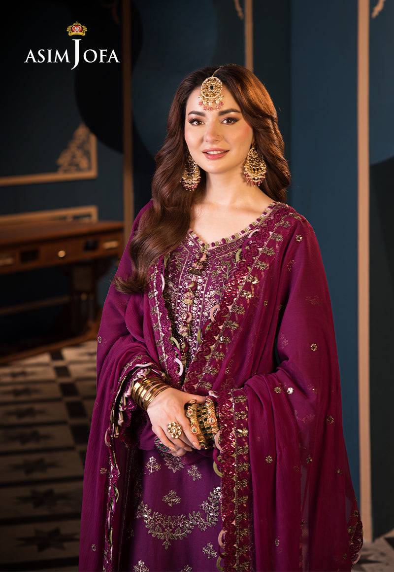 Asim Jofa | Fasana e Ishq Eid Luxury Lawn | AJFI-11 - Pakistani Designer Dress - by Asim Jofa | Type: Luxury - 100% Original at Saira Sultan