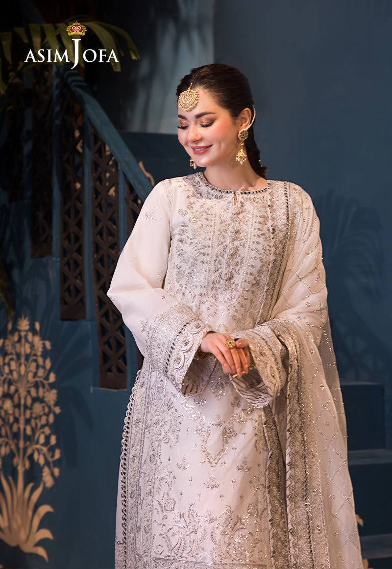 Asim Jofa | Fasana e Ishq Eid Luxury Lawn | AJFI-08 - Pakistani Designer Dress - by Asim Jofa | Type: Luxury - 100% Original at Saira Sultan