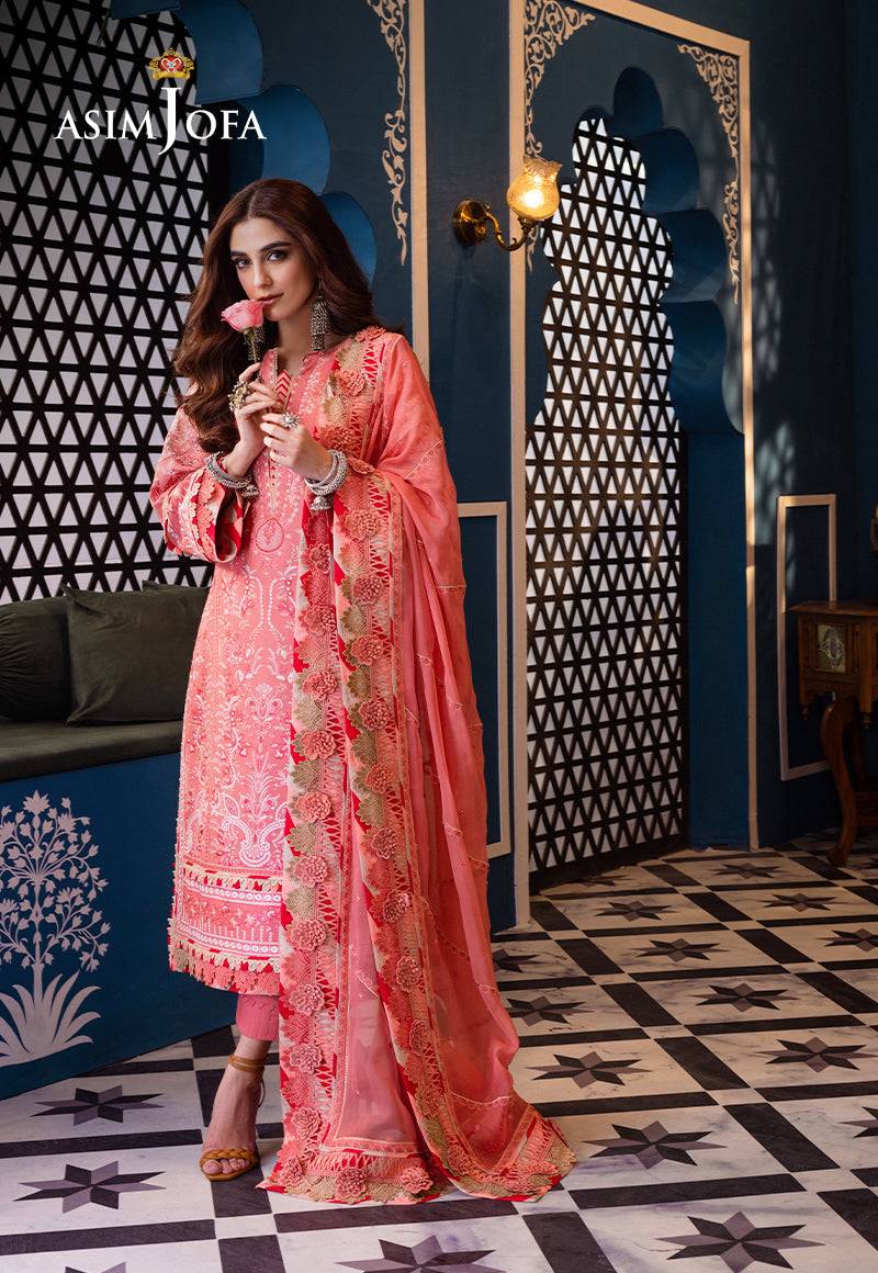 Asim Jofa | Fasana e Ishq Eid Luxury Lawn | AJFI-07 - Pakistani Designer Dress - by Asim Jofa | Type: Luxury - 100% Original at Saira Sultan