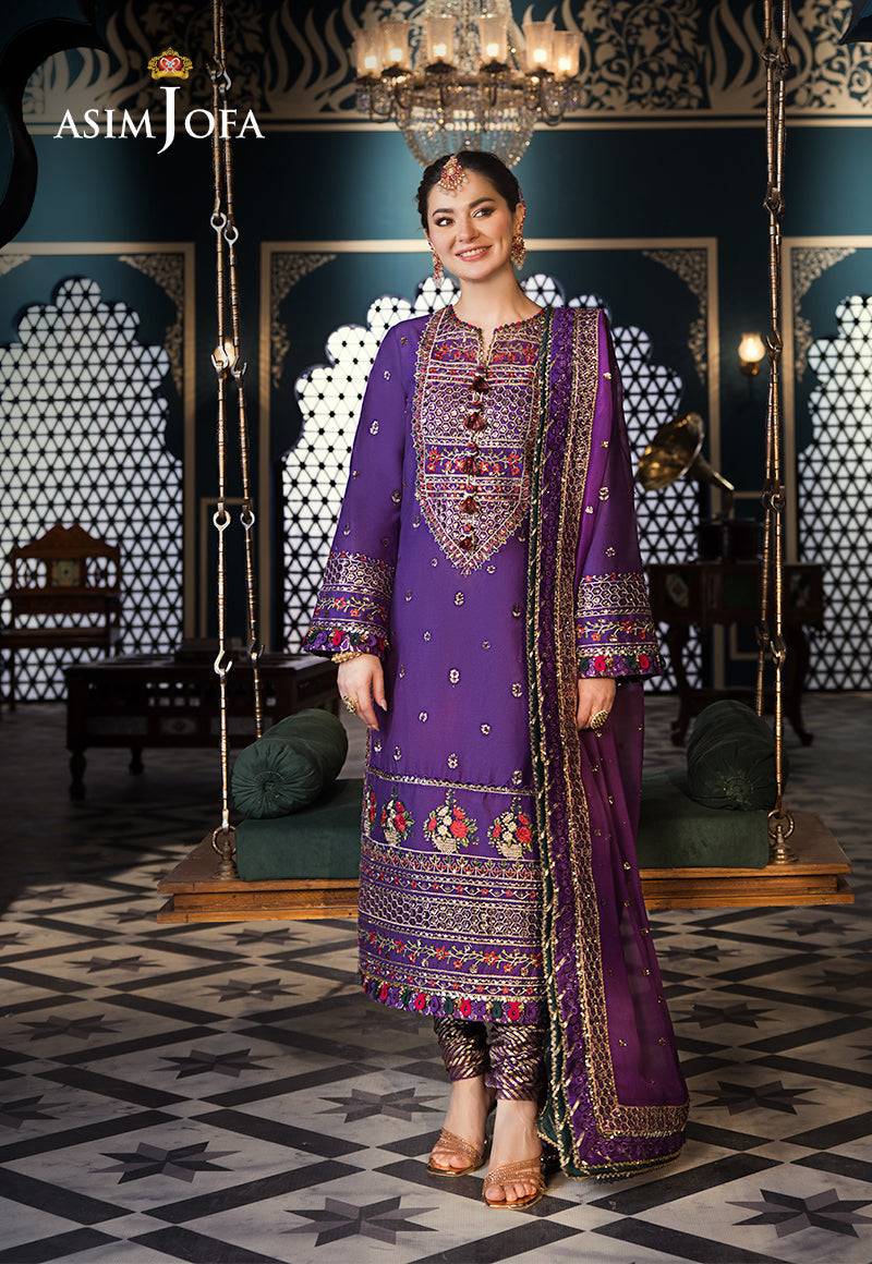 Asim Jofa | Fasana e Ishq Eid Luxury Lawn | AJFI-16 - Pakistani Designer Dress - by Asim Jofa | Type: Luxury - 100% Original at Saira Sultan