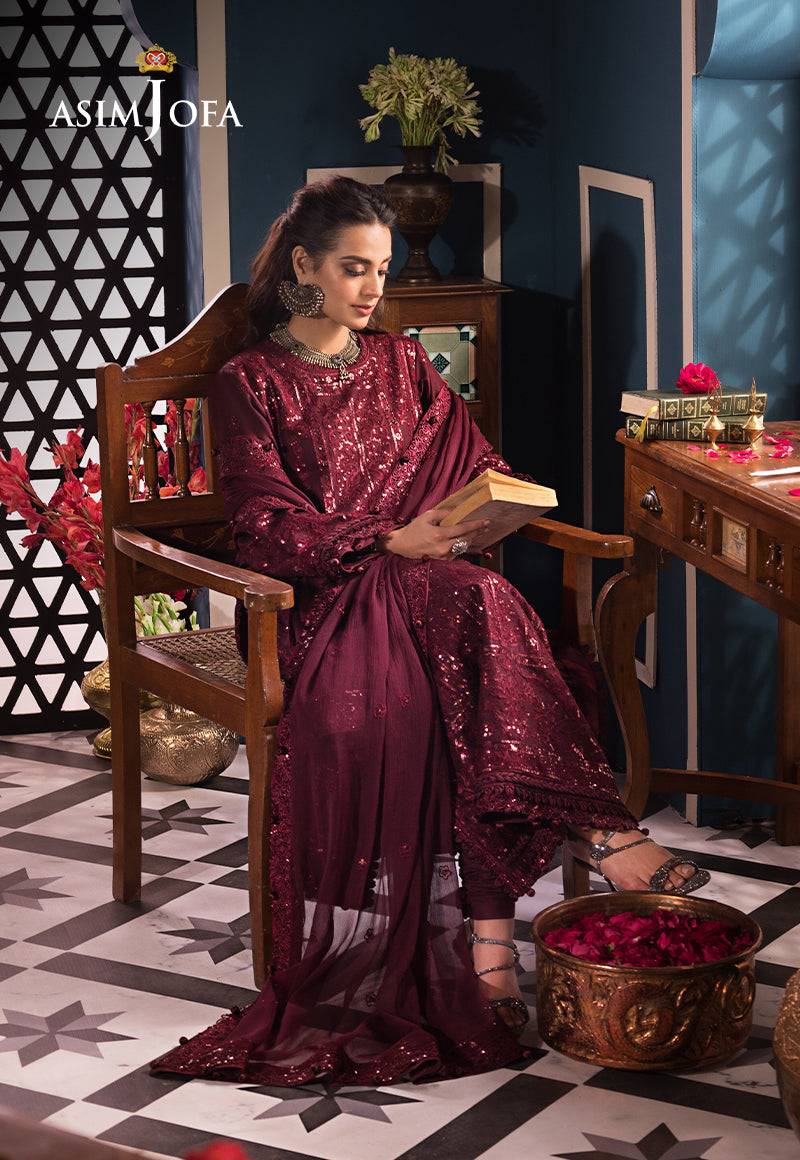 Asim Jofa | Fasana e Ishq Eid Luxury Lawn | AJFI-09 - Pakistani Designer Dress - by Asim jofa | Type: Luxury - 100% Original at Saira Sultan