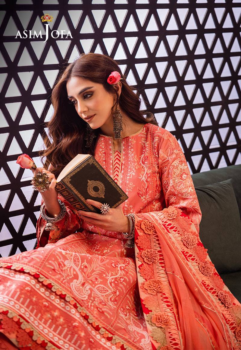 Asim Jofa | Fasana e Ishq Eid Luxury Lawn | AJFI-07 - Pakistani Designer Dress - by Asim Jofa | Type: Luxury - 100% Original at Saira Sultan