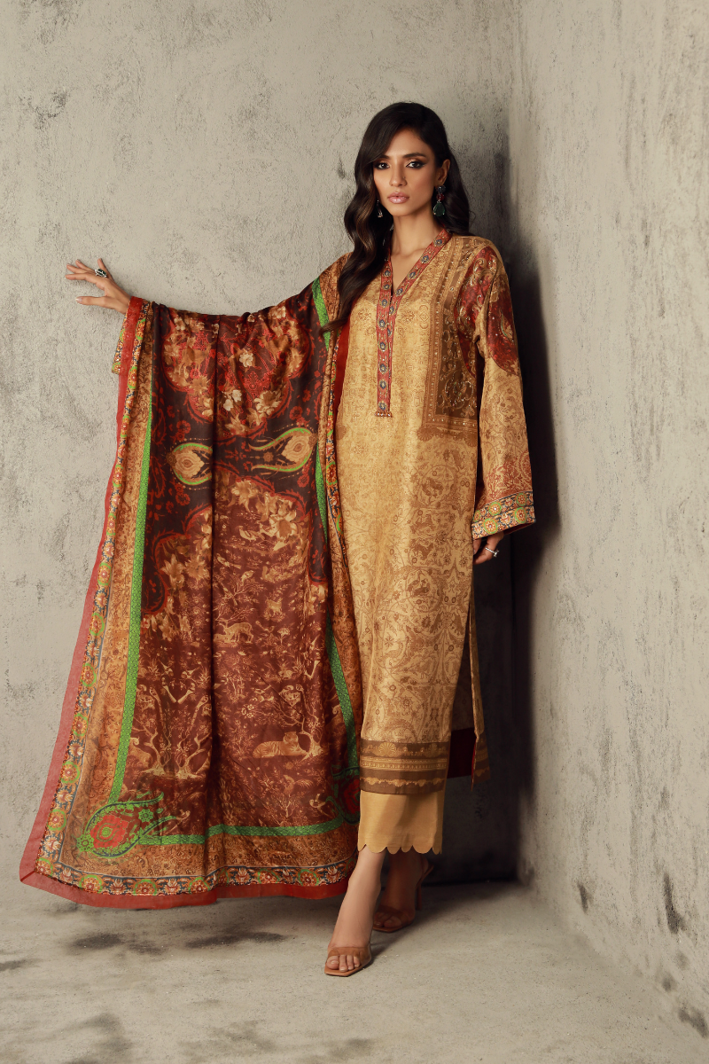 Wardha Saleem | Luxury Pret Traditional Wear | AYA XS Gold Pure Raw Silk