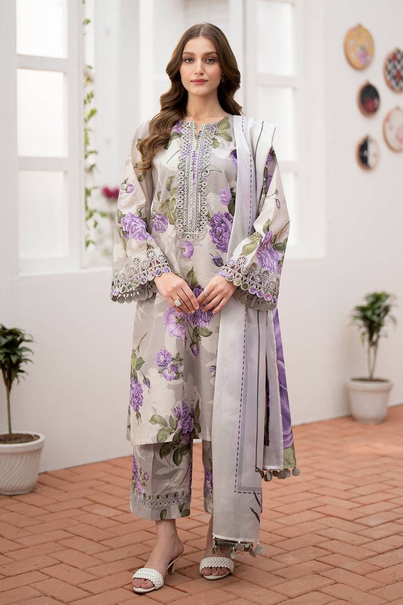 Baroque | Lawn Collection 24 | UF-531 - Pakistani Designer Dress - by Baroque | Type: Luxury - 100% Original at Saira Sultan