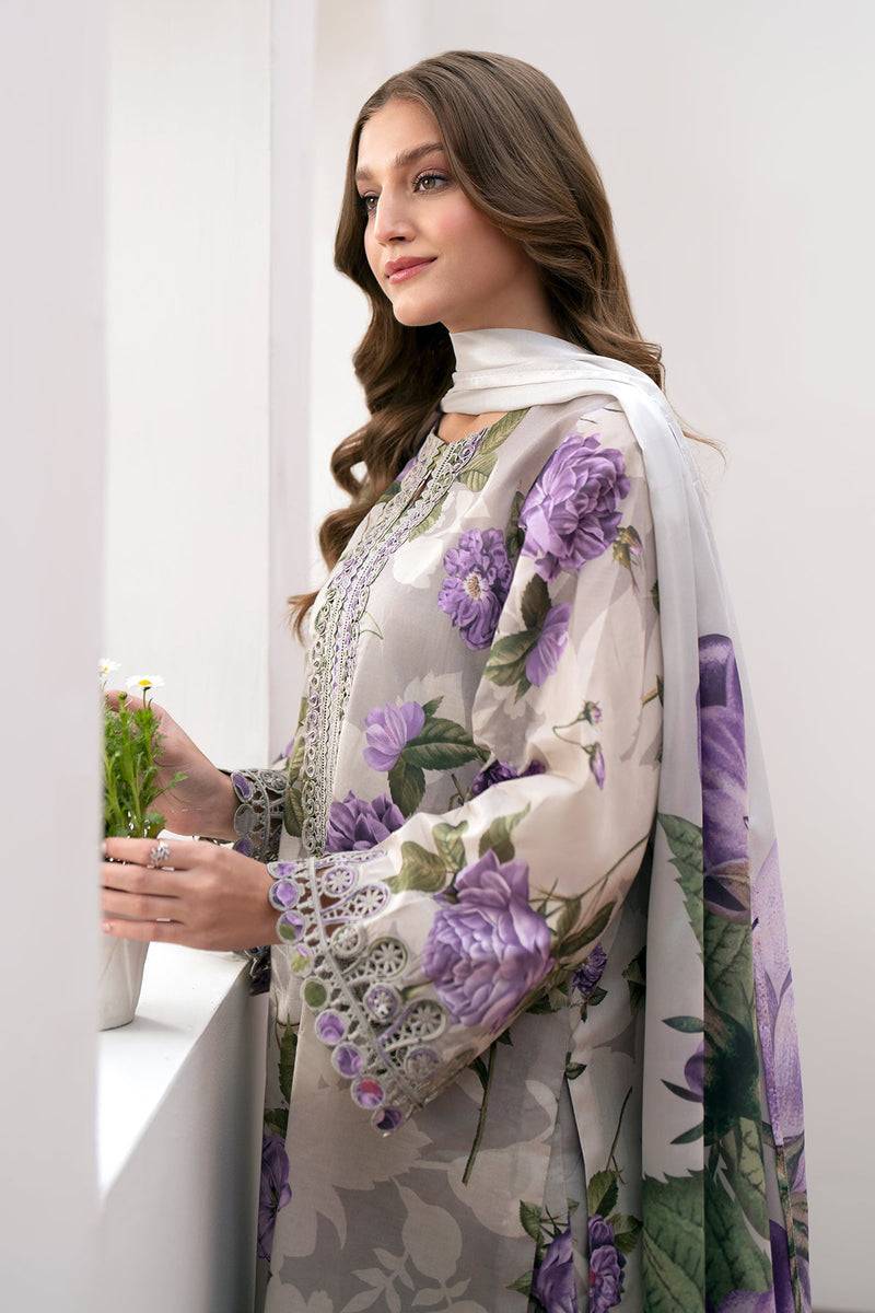 Baroque | Lawn Collection 24 | UF-531 - Pakistani Designer Dress - by Baroque | Type: Luxury - 100% Original at Saira Sultan