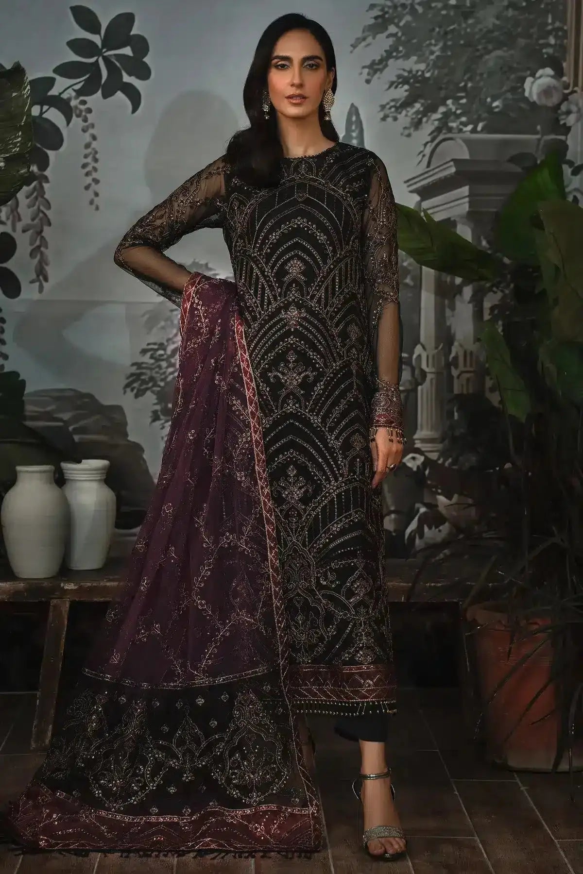 Zarif | LA ROSELLA Formals | ZLR 04 NIGHT GLOW - Pakistani Designer Dress - by Zarif | Type: Formal - 100% Original at Saira Sultan