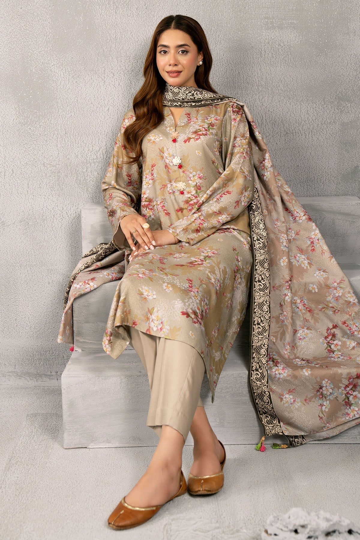 Kayseria | Winter Khaddar 24 | C5483-121-A XL Gray Marina