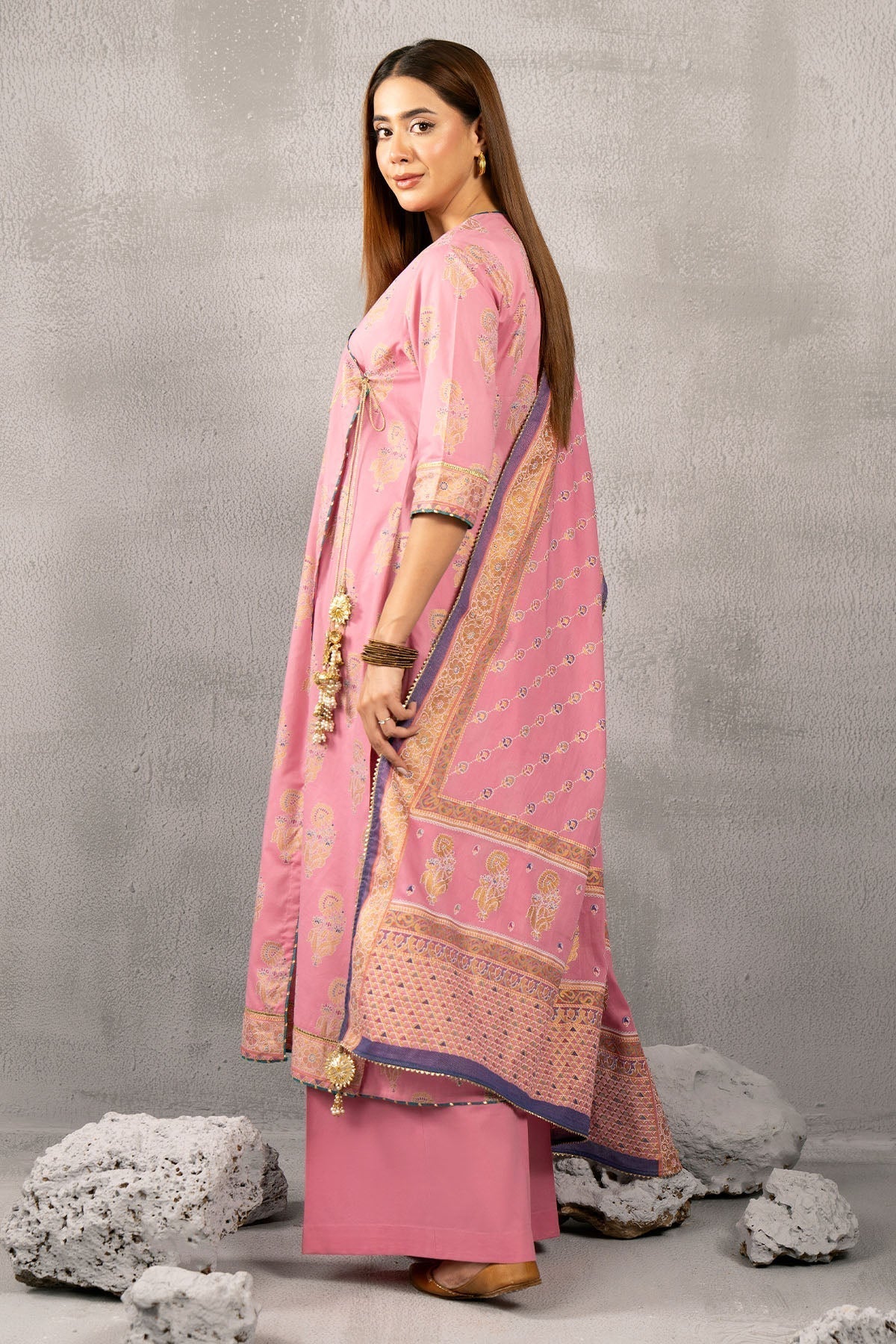 Kayseria | Winter Khaddar 24 | Banasi S Pink Cotton Lawn